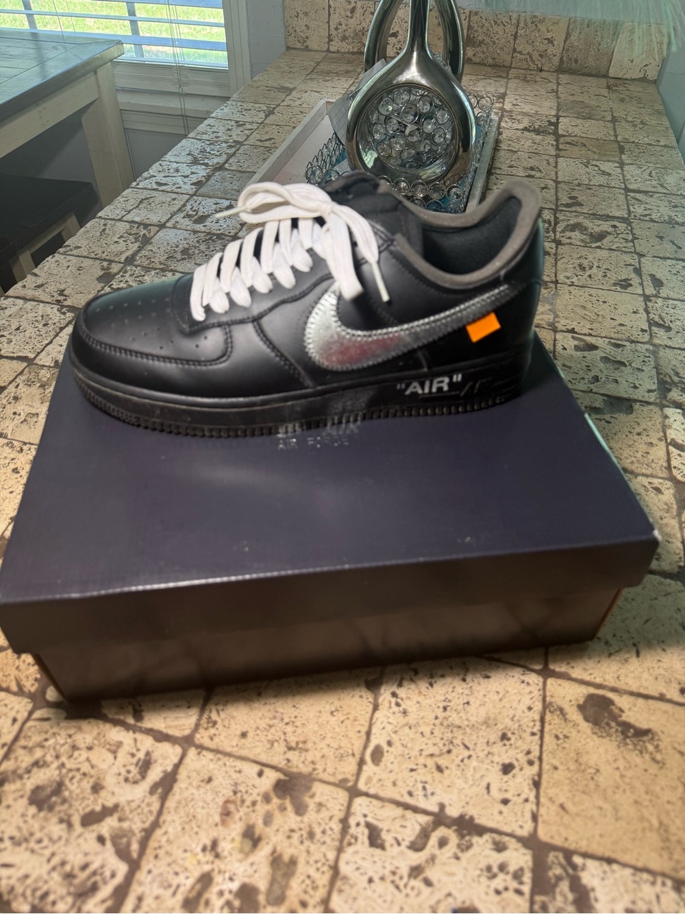 Nike x Off-White Black Air Force 1 Low with Silver Swoosh
